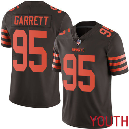 Cleveland Browns Myles Garrett Youth Brown Limited Jersey #95 NFL Football Rush Vapor Untouchable